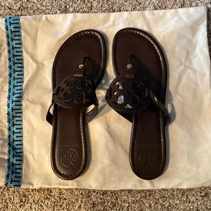 Tory Burch Miller Sandals - brown- size 9
